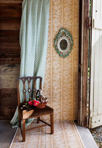 Breakfast in Bed Fabric Peacock Fig