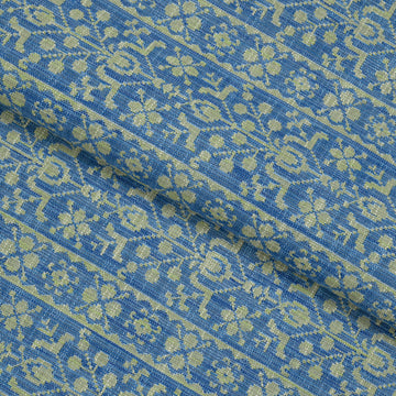 Georgina Performance Fabric Grass Green & Blue