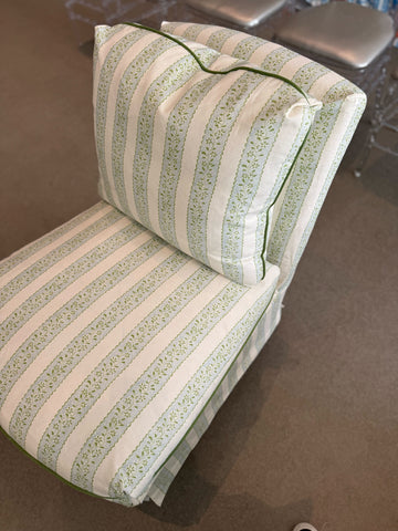 Dolly Stripe Fabric Lettuce Green