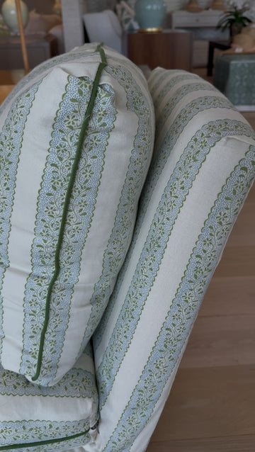 Dolly Stripe Fabric Lettuce Green