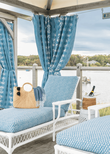 Burma Performance Fabric Summer Blue (Reversible)
